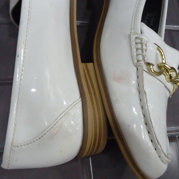 SIZE 8 /41. River Island patent pu leather loafer shoes. main image 13